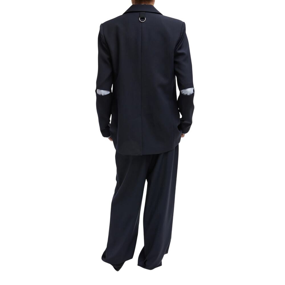 Tibi Tropical Wool Marlon Blazer Navy Cutout Sleeve Tailored Women's 6 NWT - Picture 7 of 16